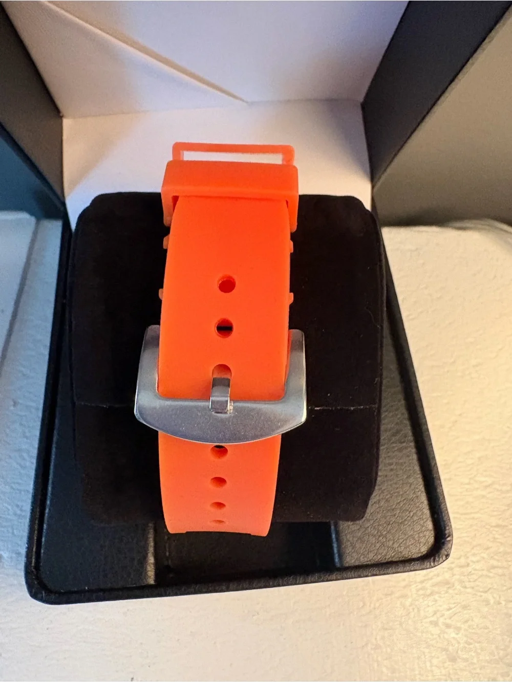 AJ Brand Sporty Orange Silicone Strap Chronograph Watch